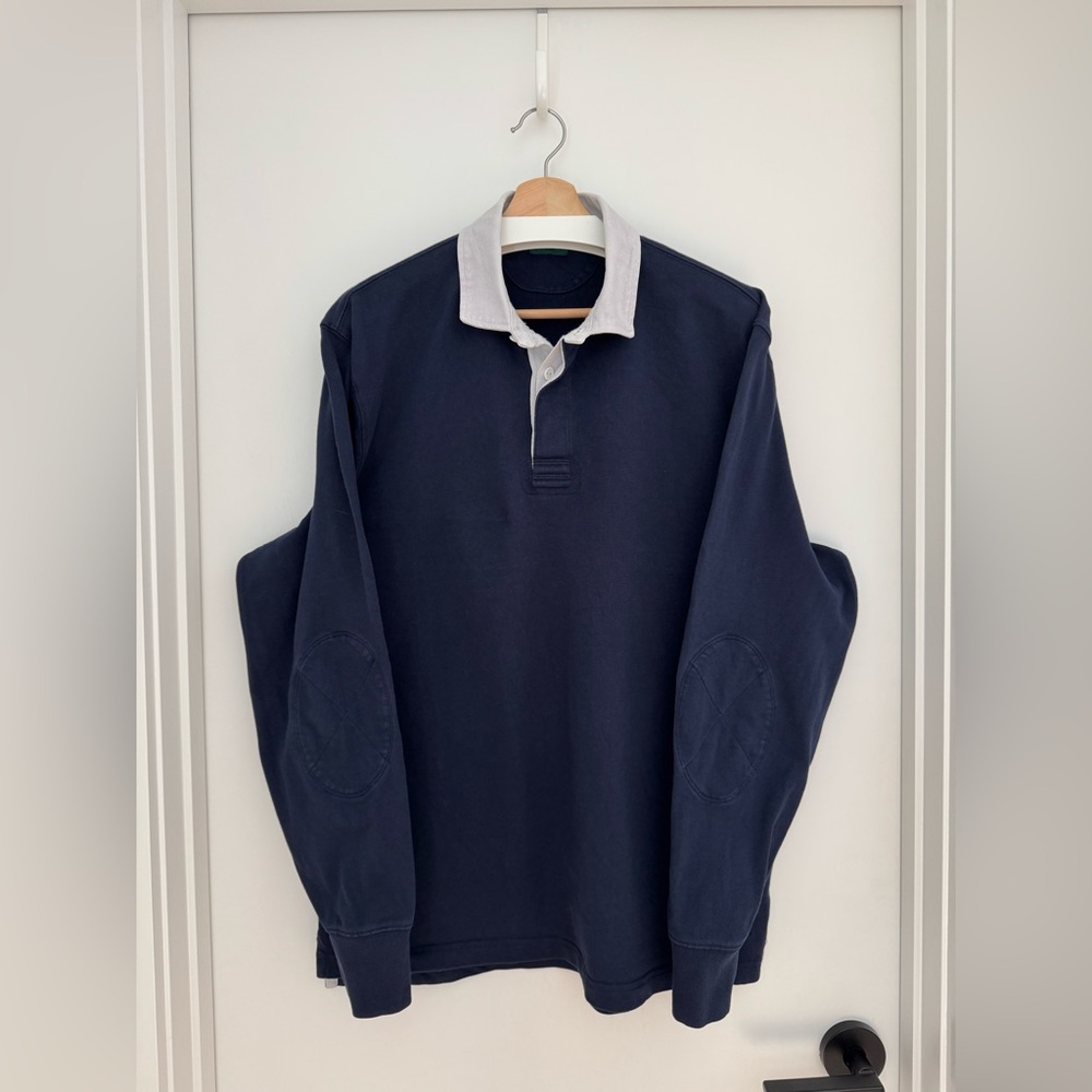 J. Crew Rugby shirt in solid navy